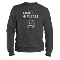 Load image into Gallery viewer, Quiet Please Crewneck Sweatshirt dark heather color
