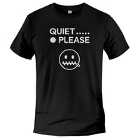 Load image into Gallery viewer, Quiet Please Tee black color
