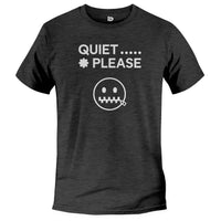 Load image into Gallery viewer, Quiet Please Tee dark grey heather color
