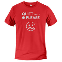 Load image into Gallery viewer, Quiet Please Tee red color
