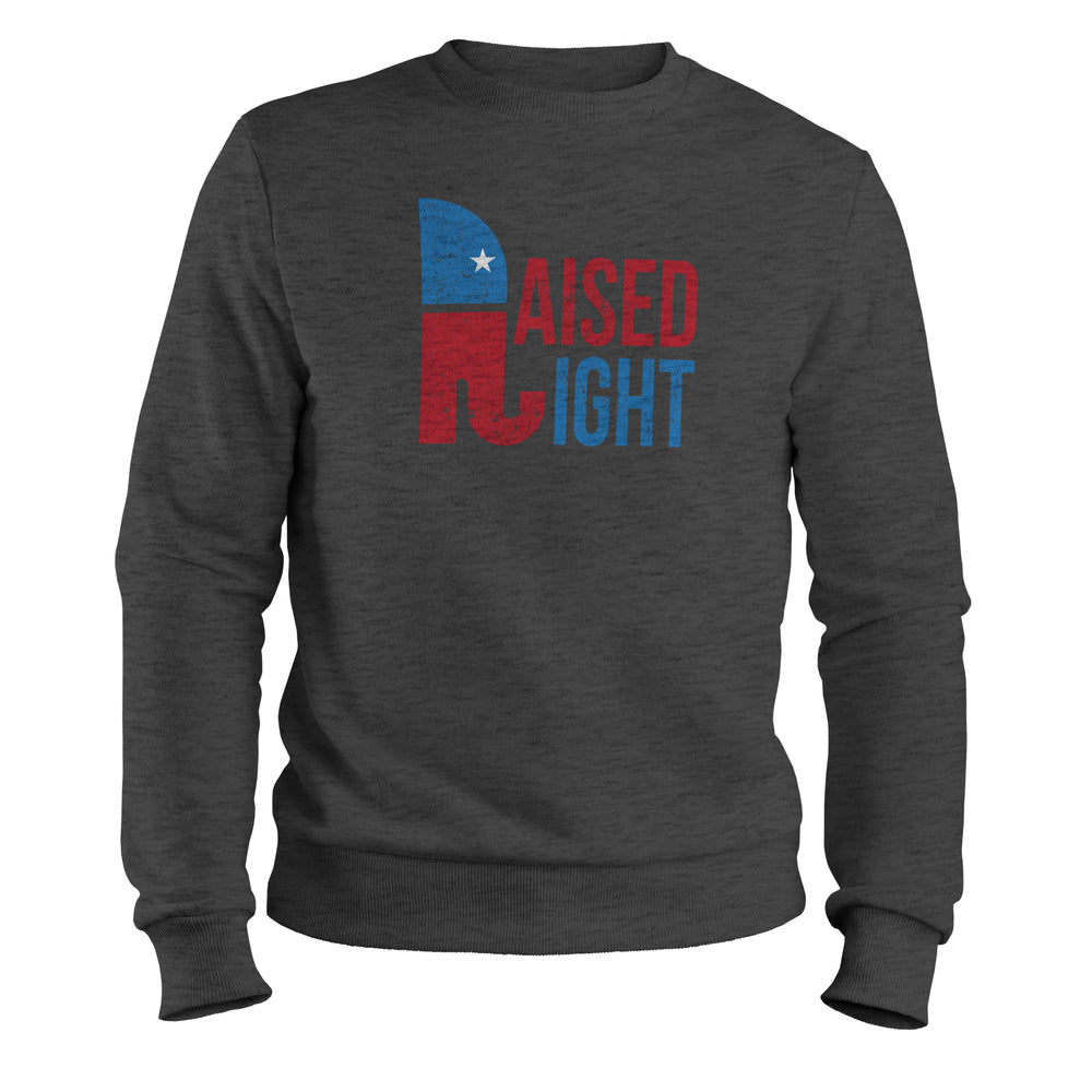 Raised Right republican Crewneck sweatshirt | Dark Heather