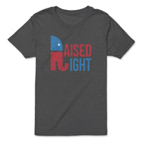 Load image into Gallery viewer, Raised Right Youth Tee | Dark Grey Heather 

