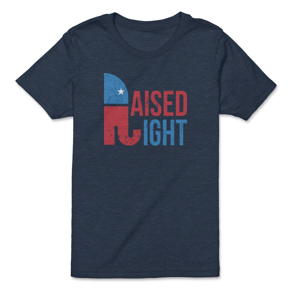 Raised Right Youth Tee | Heather Navy