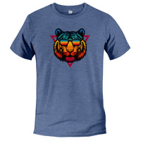 Load image into Gallery viewer, RETRO VIBES COOL LION WITH GLASSES COLORFUL TSHIRT, UNISEX
