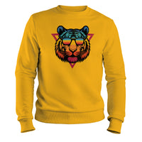 Load image into Gallery viewer, Retro Vibes Crewneck fund colorful lionSweatshirt | Gold
