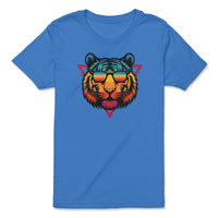 Load image into Gallery viewer, Retro Vibes Youth Tee | Colombia Blue
