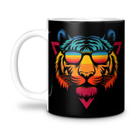 Load image into Gallery viewer, vibes, cool lion mug, wearing shades, great animal gift
