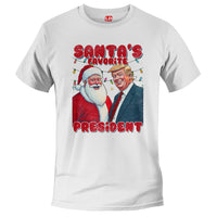 Load image into Gallery viewer, Santa&#39;s Favorite President Trump T shirt white color

