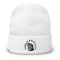 Load image into Gallery viewer, Skate Daily ll Embroidered Knit Beanie white color
