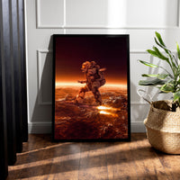 Load image into Gallery viewer, Space Boarding Framed Canvas Vertical Wall Art
