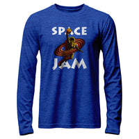 Load image into Gallery viewer, Space Jam Long Sleeve Shirt  heather true royal color
