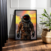Load image into Gallery viewer, Guess Whoes Back Astronaut President Donald Trump Framed Canvas Vertical Wall Art
