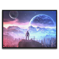 Load image into Gallery viewer, Space Loner Framed Canvas Horizontal Wall Art
