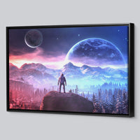 Load image into Gallery viewer, Space Loner Framed Canvas Horizontal Wall Art
