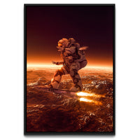 Load image into Gallery viewer, Space Boarding Framed Canvas Vertical Wall Art
