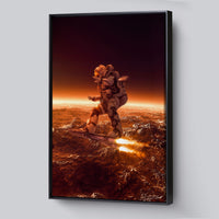 Load image into Gallery viewer, Space Boarding Framed Canvas Vertical Wall Art
