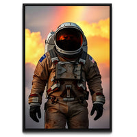 Load image into Gallery viewer, Guess Whoes Back Astronaut President Donald Trump Framed Canvas Vertical Wall Art
