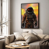 Load image into Gallery viewer, Guess Whoes Back Astronaut President Donald Trump Framed Canvas Vertical Wall Art
