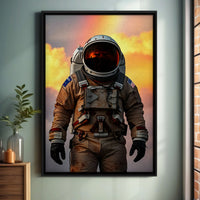 Load image into Gallery viewer, Guess Whoes Back Astronaut President Donald Trump Framed Canvas Vertical Wall Art

