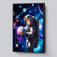 Load image into Gallery viewer, Space Savior President Doanald Trump Astronaut Vertical Framed Canvas Wall Art

