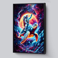 Load image into Gallery viewer, Space Cowboy President Donald Trump Vertical Framed Canvas Wall Art
