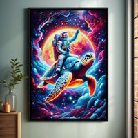 Load image into Gallery viewer, Space Cowboy President Donald Trump Vertical Framed Canvas Wall Art
