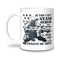 Load image into Gallery viewer, SUPPORT OUR TROOPS MUG, PATRIOTIC GIFT WHITE
