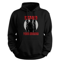 Load image into Gallery viewer, stand your ground hooded sweatshirt, hoodie black
