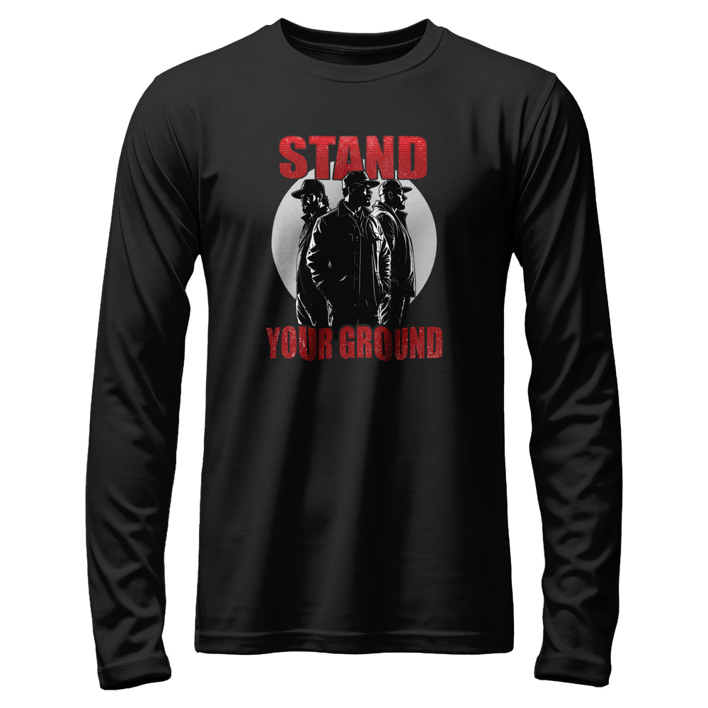 Stand Your Ground Long Sleeve Shirt black color