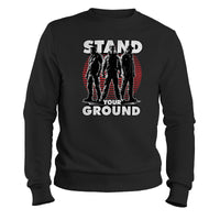 Load image into Gallery viewer, side by side, stand your ground crewneck sweatshirt black
