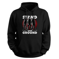 Load image into Gallery viewer, STAND YOUR GROUND HOODED SWEATSHIRT, HOODIE, DEFIANCE BLACK
