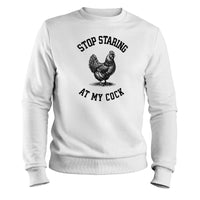 Load image into Gallery viewer, Stop Staring Crewneck Sweatshirt white color
