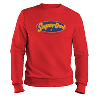 Load image into Gallery viewer, Super Dad Crewneck Sweatshirt red color
