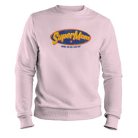 Load image into Gallery viewer, Super Mom Crewneck Sweatshirt light pink color
