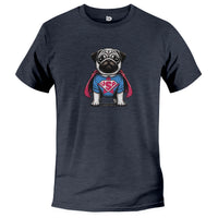 Load image into Gallery viewer, Super Pug Premium Triblend T-Shirt | navy triblend
