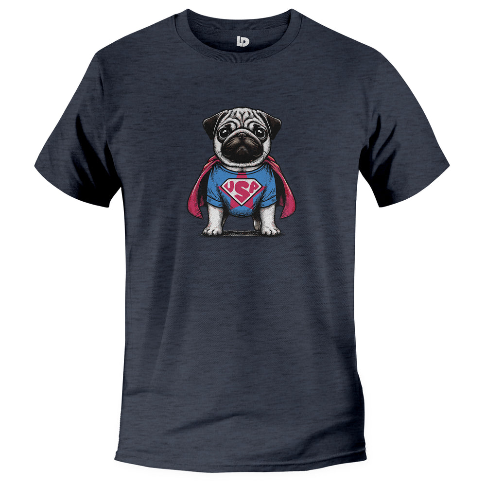 Super Pug Premium Triblend T-Shirt | navy triblend