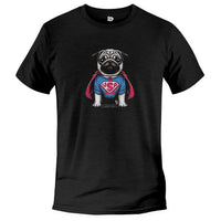 Load image into Gallery viewer, Super Pug Premium Triblend T-Shirt | Solid Black
