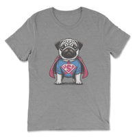 Load image into Gallery viewer, Super Pug Premium Triblend T-Shirt | Athletic grey

