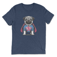 Load image into Gallery viewer, Super Pug Premium Triblend T-Shirt | Navy
