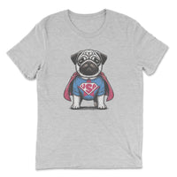 Load image into Gallery viewer, Super Pug Premium Triblend T-Shirt | Solid White
