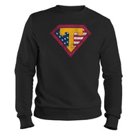 Load image into Gallery viewer, Super trump crewneck sweatshirt black color 
