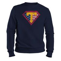 Load image into Gallery viewer, Super trump crewneck sweatshirt navy color
