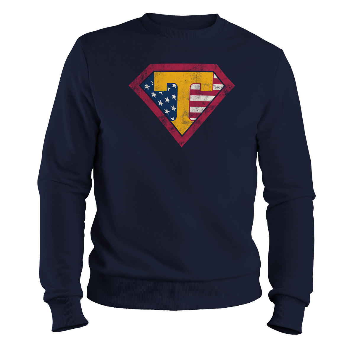 Super trump crewneck sweatshirt navy color