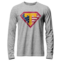 Load image into Gallery viewer, Super trump long sleeve shirt Athletic Heather color
