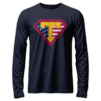 Load image into Gallery viewer, Super trump long sleeve shirt navy color
