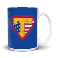 Load image into Gallery viewer, Super Trump 15oz Mug dark blue color
