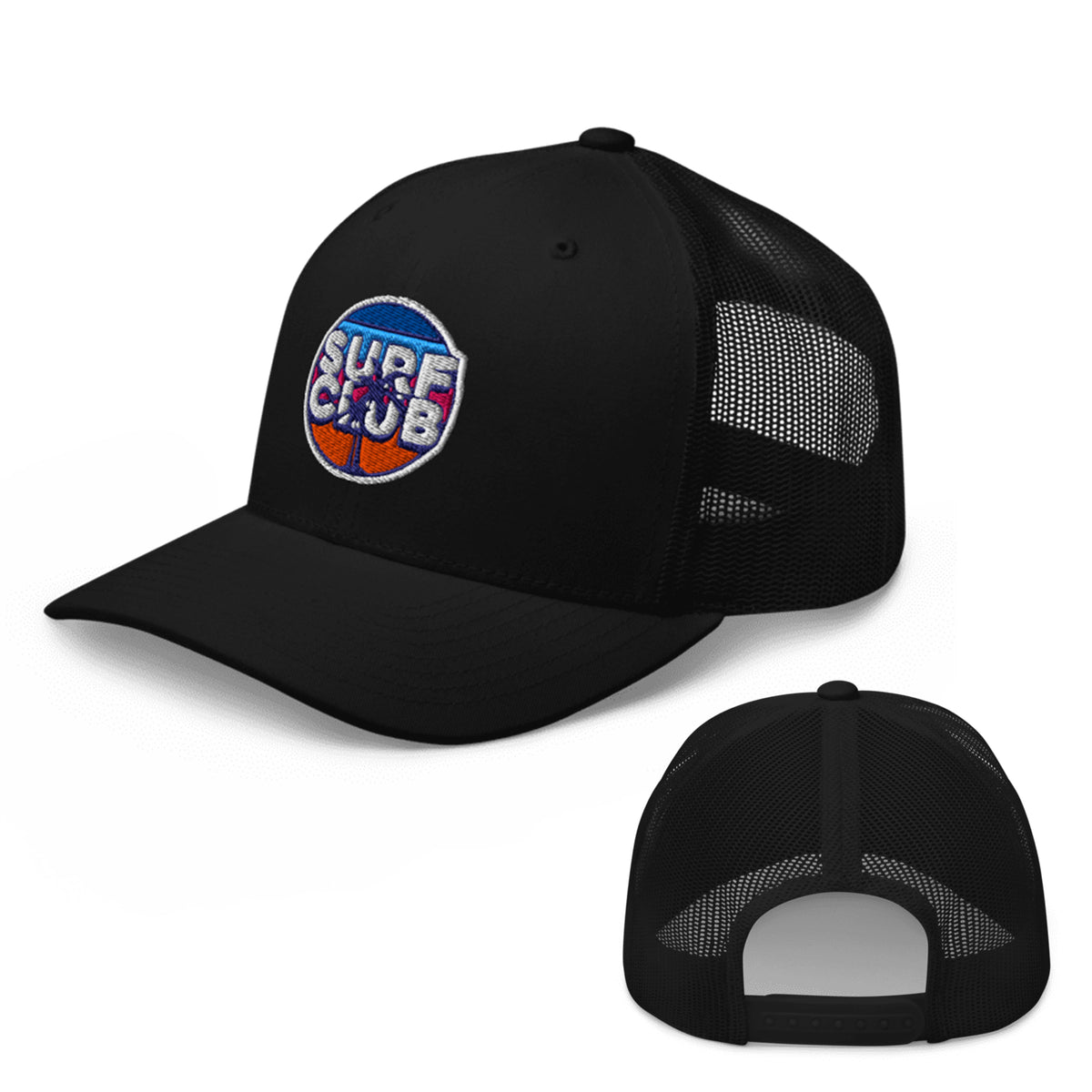 Surf Club Trucker Hat black color