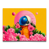 Load image into Gallery viewer, Garden Dreams Astronaut Horizontal Canvas wall Art

