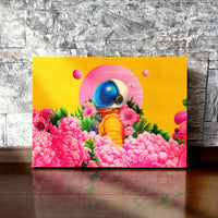 Load image into Gallery viewer, Garden Dreams Astronaut Horizontal Canvas wall Art
