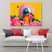 Load image into Gallery viewer, Garden Dreams Astronaut Horizontal Canvas wall Art
